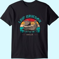 Leif Erikson Day T-Shirt for Men - Black — Mens T Shirts