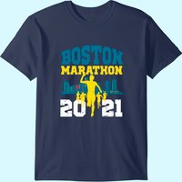 Boston 2021 Marathon Runner 26.2 Miles T-Shirt for Men