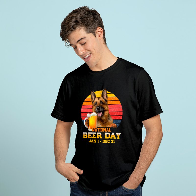T-shirt Drink Beer And Hang With My German Shepherd Dog Lover
