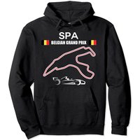 Hoodie Pullover Spa-Francorchamps Circuit Racing Car Grand Prix de Belgique — Sweats à capuche pour hommes