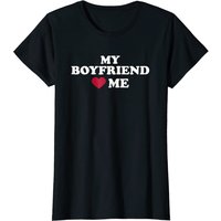 T-shirt pour hommes Mon petit ami m'aime en noir — T-shirts pour hommes