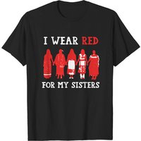 I Wear Red For My Sisters Native American Indian T-Shirt for Men