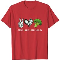 T-shirt Vegan Peace Love Vegetables pour Hommes — T-shirts pour hommes