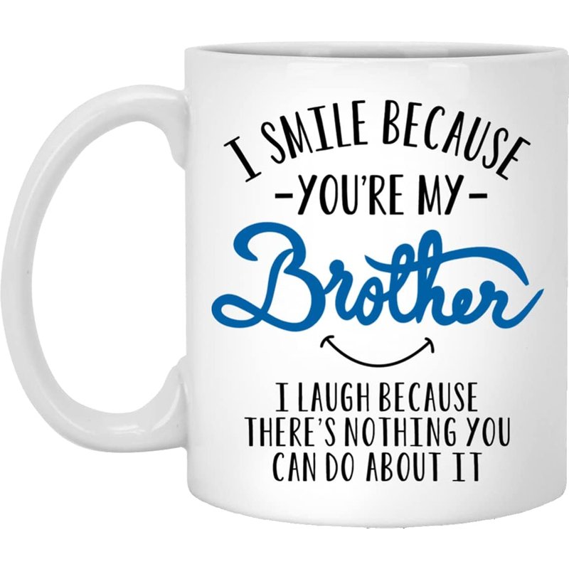Je souris parce que tu es mon frère Mug — Tasses et gobelets