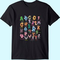 Alphabet Learning Tee Animal Species Kids T-shirt for Men
