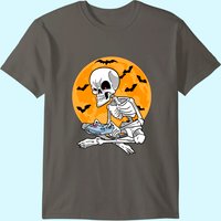 T-shirt Halloween Contrôleur Gamer Squelette pour Hommes — T-shirts pour hommes