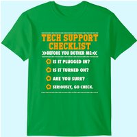 Tech Support Checklist T-Shirt for Men