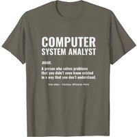 Computer System Analyst Problem Solver T Shirt for Men — Mens T Shirts