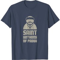 Catholic St Anthony T-Shirt for Men - Black — Mens T Shirts