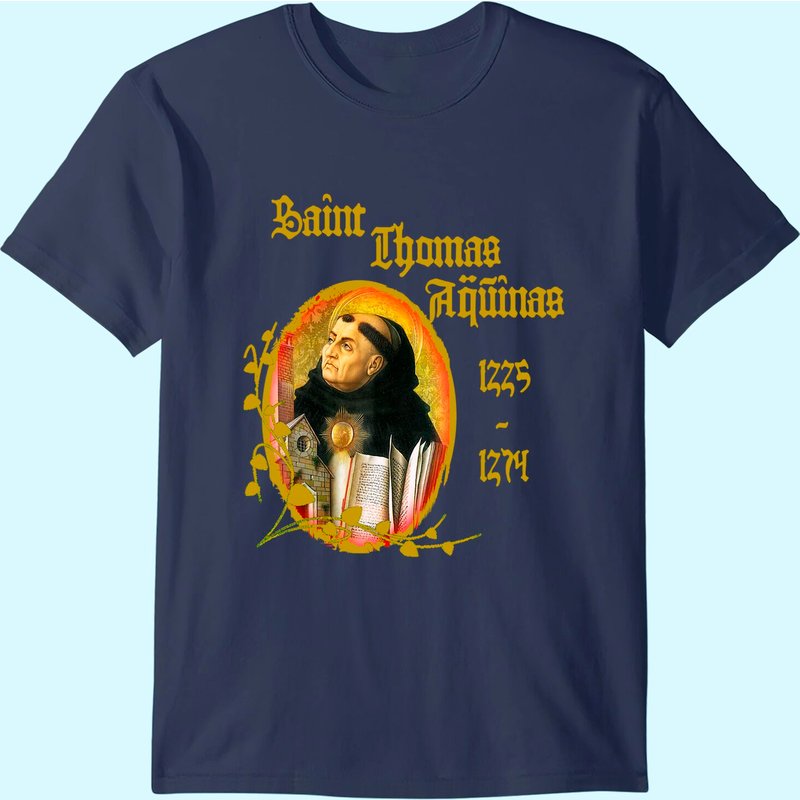 T-shirt catholique Saint Thomas d'Aquin pour hommes — T-shirts pour hommes