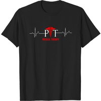 T-Shirt Heartbeat de Physiothérapie pour Hommes - Noir — T-shirts pour hommes
