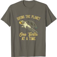 Saving The Planet One Turtle At A Time Men's T-Shirt — Mens T Shirts