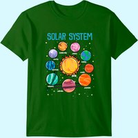 T-shirt pour hommes Planètes du Système Solaire Science Espace — T-shirts pour hommes
