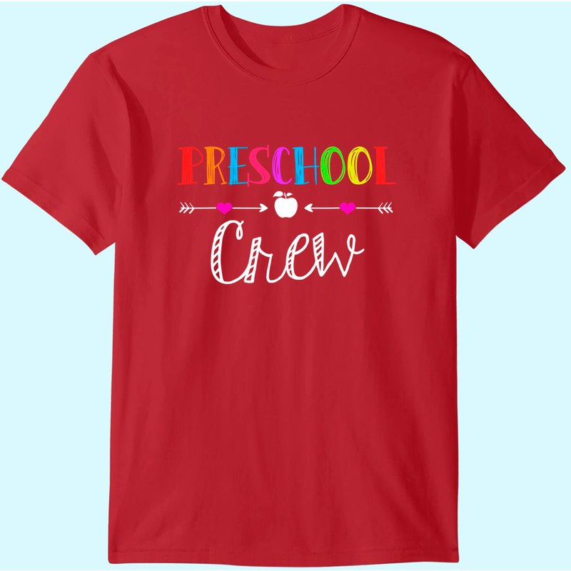Preschool Crew Teacher First Day Of School T-Shirt for Men