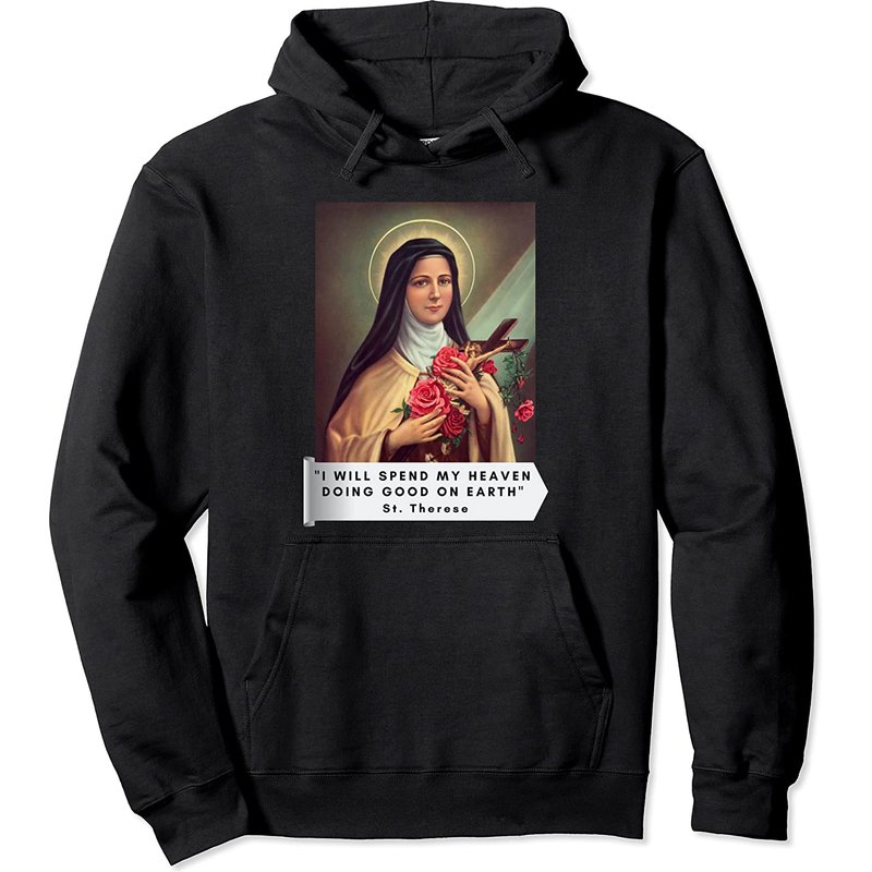Hoodie Pullover Saint Thérèse de Lisieux et de l'Enfant Jésus — Sweats à capuche pour hommes