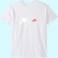 Paw Print Heartbeat Veterinary Technician T-Shirt for Men — Mens T Shirts
