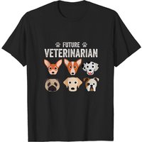 T-shirt pour hommes Future Vétérinaire Vet Chien Chat