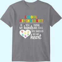 T-Shirt Cœur Psychologue Scolaire pour Hommes