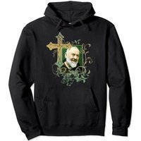 St Padre Pio Prayer Cross Pullover Hoodie for Unisex