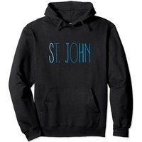 St. John USVI Blue Lettering Pullover Hoodie