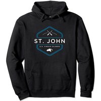 St. John USVI Beach Graphic Pullover Hoodie — Mens Hoodies