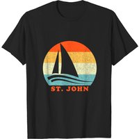 T-shirt Vintage Voilier St. John USVI pour Hommes — T-shirts pour hommes