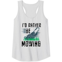 Funny Lawn Mower I'd Rather Be Mowing Tank Top for Men — Mens T Shirts