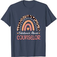 T-shirt Léopard Arc-en-ciel Conseiller en Toxicomanie pour Hommes