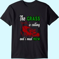 T-shirt Vintage The Grass Is Calling And I Must Mow pour hommes — T-shirts pour hommes