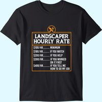 T-shirt Taux Horaire Paysage pour Paysagiste Mower — T-shirts pour hommes
