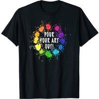 T-shirt pour hommes Artiste de peinture acrylique avec roue des couleurs — T-shirts pour hommes