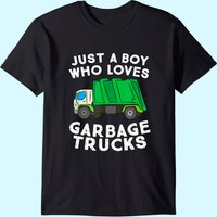 T-Shirt Garbage Truck Just A Boy Who Loves Garbage Trucks pour Hommes — T-shirts pour hommes