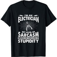 T-shirt humoristique d'électricien pour hommes