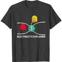 T-shirt Électricité Expliquée pour Hommes par Printerval