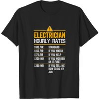 T-Shirt pour hommes Electrician Hourly Rates Lineman