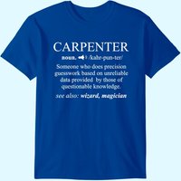 T-shirt Définition de Charpentier pour Hommes en Menuiserie