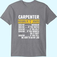T-shirt Vintage Carpenter Apparel Taux Horaire Menuisier pour Hommes — T-shirts pour hommes