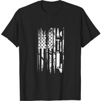 American Flag Woodworking T-Shirt for Men — Mens T Shirts