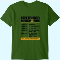 Electrician Hourly Rate Lineman Dad T-Shirt for Men