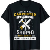 T-Shirt Amusant de Charpentier pour Hommes en Noir — T-shirts pour hommes