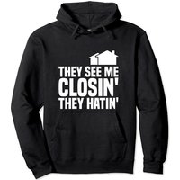 Hoodie Agent Immobilier They See Me Closin' They Hatin — Sweats à capuche pour hommes