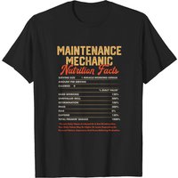 T-shirt pour hommes avec les faits nutritionnels du mécanicien d'entretien — T-shirts pour hommes