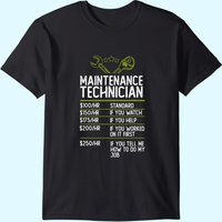 Maintenance Technician Hourly Rate T-Shirt for Men