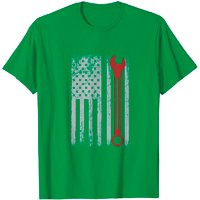 T-shirt Auto Réparateur Mécanicien Drapeau USA pour Hommes — T-shirts pour hommes