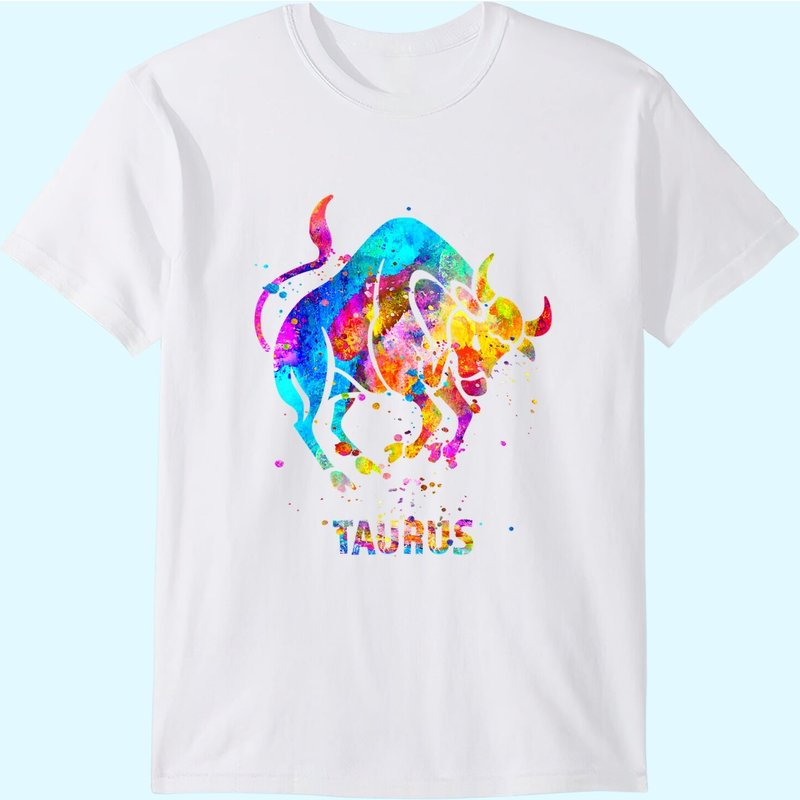 T-Shirt Signe Zodiacal Taureau pour Hommes en Noir — T-shirts pour hommes
