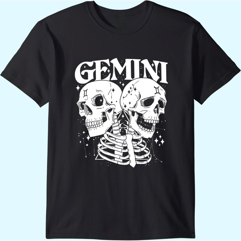 T-Shirt Constellation Crâne Sorcière Cristal Faery Gemini pour Hommes — T-shirts pour hommes