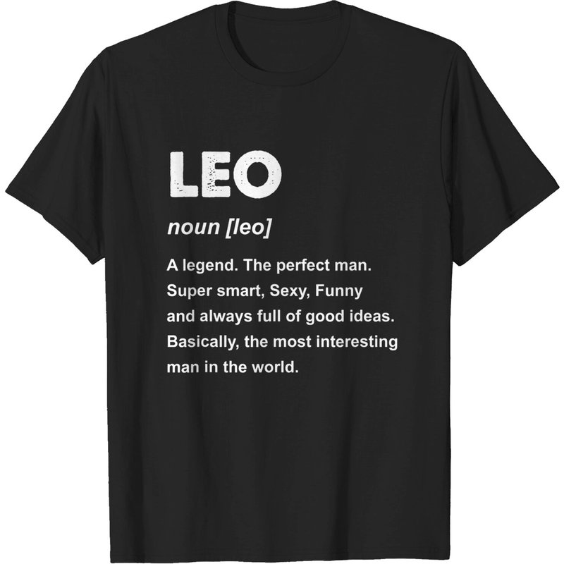 T-shirt Leo Name pour hommes en noir — T-shirts pour hommes