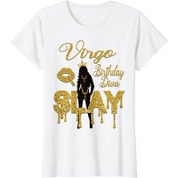 T-shirt pour hommes Virgo Girl Birthday Diva Lip Zodiac — T-shirts pour hommes
