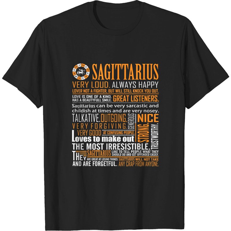 Sagittarius Talkative Zodiac T-Shirt for Men — Mens T Shirts