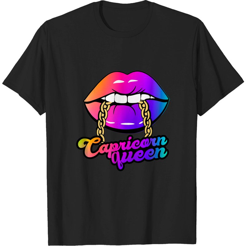 T-Shirt Capricorn Queen pour hommes - Noir — T-shirts pour hommes